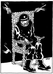 Dessin de xxxxxx Nagy: Travailleurs clandestins au chateau de versailles