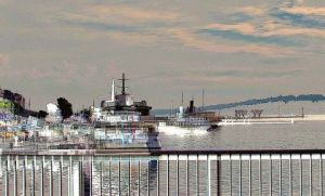 Art_numerique de MICHEL PONCERRY: Lac de Geneve et ses Bateaux