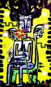 Peinture de cattal: lun contre l autre