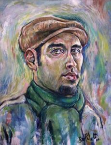 Peinture de belfil omar: autoportrait