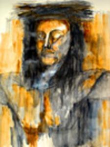 Peinture de michel martin: christ