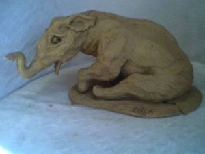 Sculpture de orla: elephant