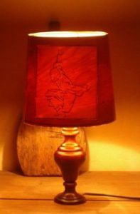 Artisanat de Marqueterie du Plat Pays: abat-jour chinoiserie