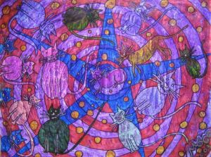 Oeuvre de max: arc en chats