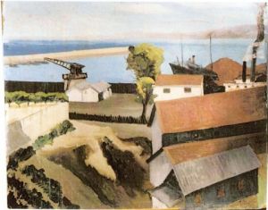 Peinture de BERNASCONI LOUIS: Port de BOUGIE Algerie