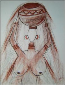 Dessin de Gianpaolo: PORTEUSE FACE