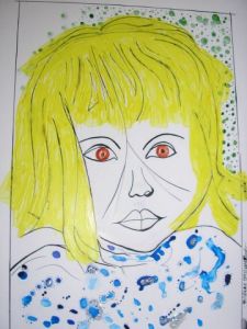 Peinture de GHIS: ASTRID ET LA PLUIE