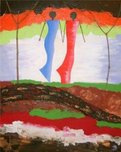 Peinture de Dominique Gaubert - Bourlier: Toi et moi