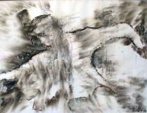 Peinture de Irene Parayos: L'homme en croix