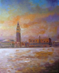 Peinture de Mario BAROCAS: Tombée de nuit