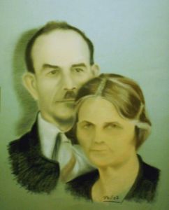 Dessin de Philippe LANTERI: Mes arrieres Grand-Parents