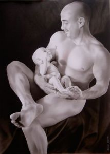 Peinture de christophe durand: Lien paternel