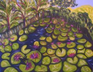 Peinture de Nicole Lelievre: Giverny a Cuba