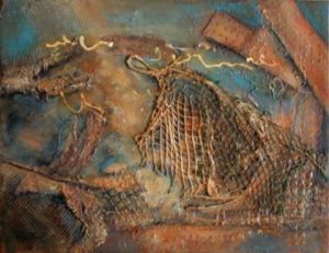 Collage de Denise Faucher: Apres le naufrage