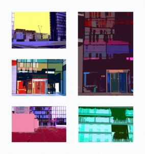 Art_numerique de Emmanuel mahe: composition de paysages urbains