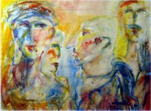 Oeuvre de SAMI SAHLI: HOMMES DE SUD