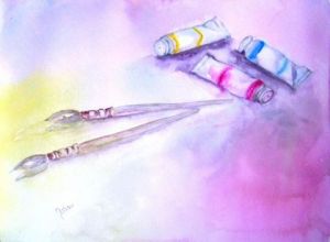 Peinture de Nabou: Mes primaires