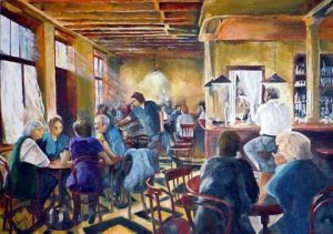 Peinture de Nathalie Dubreucq: L'Estaminet