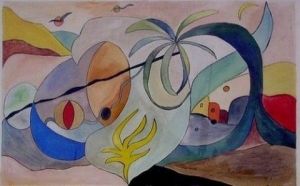 Peinture de Bernadette Mora: Terra incognita