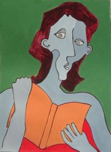 Peinture de Andre Chaussebourg: La liseuse 