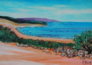 Peinture de Catherine Dutailly: La cote marocaine entre Agadir et Essaouira