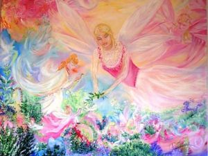 Peinture de louise chartrand:  Les fees meres 