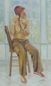 Peinture de Johanne Molaison: Anne le modèle