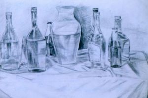 Dessin de SALAH: Etude de verre