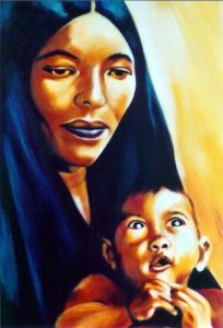 Peinture de florence marcuzzi: Femme Berbere