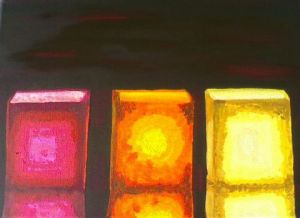 Peinture de Christel Servais: Cubes d'Orient