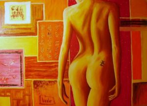Peinture de vedo: nue dos 