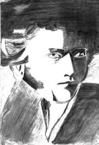 Dessin de laurent moreau: hector berlioz