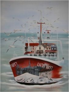 Peinture de Caroline HARDY: Honfleur