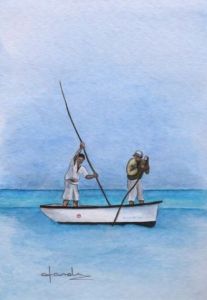 Peinture de Caroline HARDY: Trou aux Biches