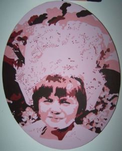 Peinture de KAN: Marie en costume de Pont-Aven