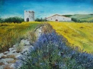 Peinture de Bernard Bertrand: La lavande