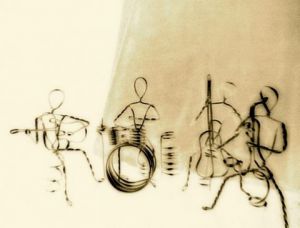 Art_numerique de ploudj: le squelette du jazz