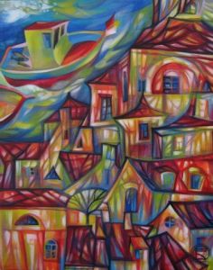 Peinture de OXANA ZAIKA: Petite bateau