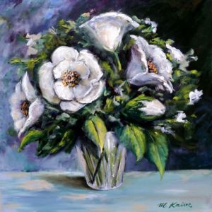 Peinture de Mariele KAISER: FLEURS BLANCHES