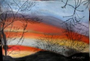 Peinture de Eliane Degardin: crepuscule