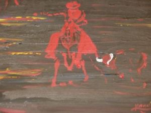 Peinture de NATHALIE LAGUENS: RED GARDIAN