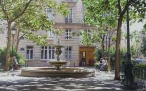 Peinture de Thierry Duval: La place de l'Estrapade