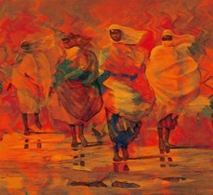 Peinture de rotman ben: women from sudan