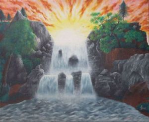 Peinture de christophe DAVID: aux portes du paradis