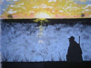 Peinture de Luc VINCENTI: Chasse Picarde