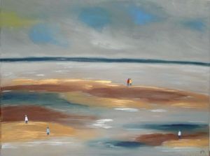 Peinture de July DERIEPPE: Marée basse