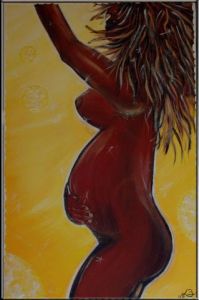 Peinture de Ludivine Bignolas: Accompagner vers la vie