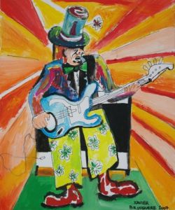 Peinture de Xavier Brouquere: Le Musicien