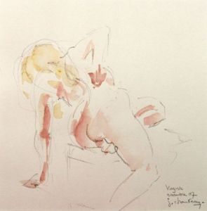 Dessin de CHAUVEAU Jocelyne: Virginie, appui main gauche, dos