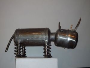 Sculpture de Roland GOURDON: Rhinocéros